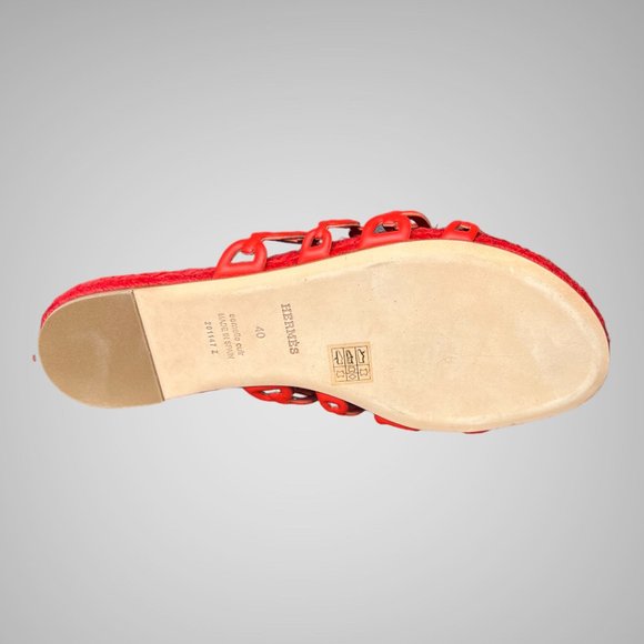 Hermes Ancone Espadrille Sandals EU 40 Most Expensive Leather Model - Picture 6 of 14